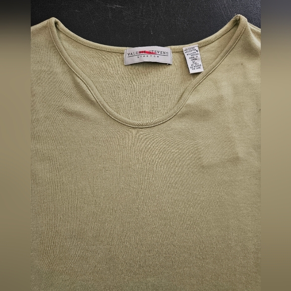 NWT - Cotton Blend Stretch Valerie Stevens Green Jersey - Size XL - Picture 2 of 8